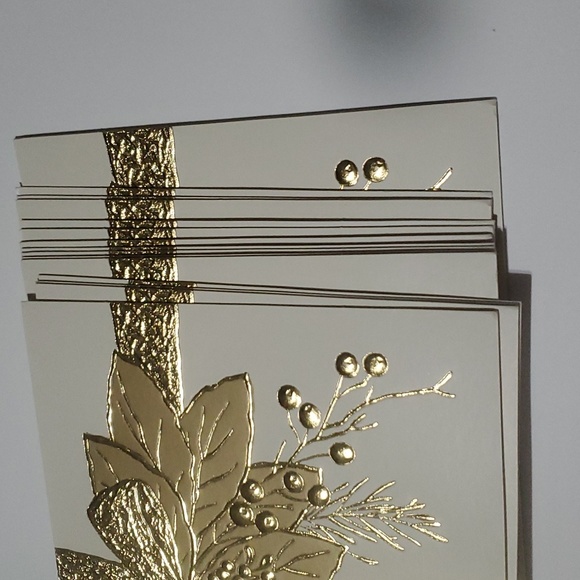 $2 Add-on Christmas Card Embossed Gold - Picture 6 of 6